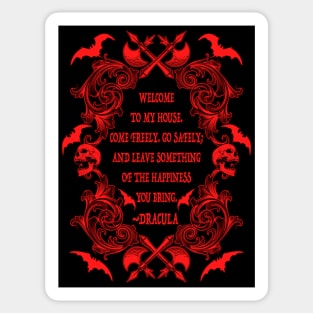 Dracula Welcome Quote Sticker